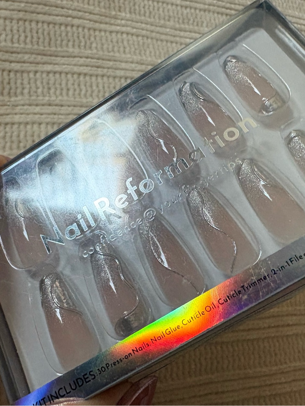 Nail Reformation Press-On Nails with Silver Accent Tips - Picture 5 of 8